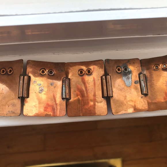 Rebajes Copper Bracelet, Brazilian Masks, 1950s - Picture 5 of 7